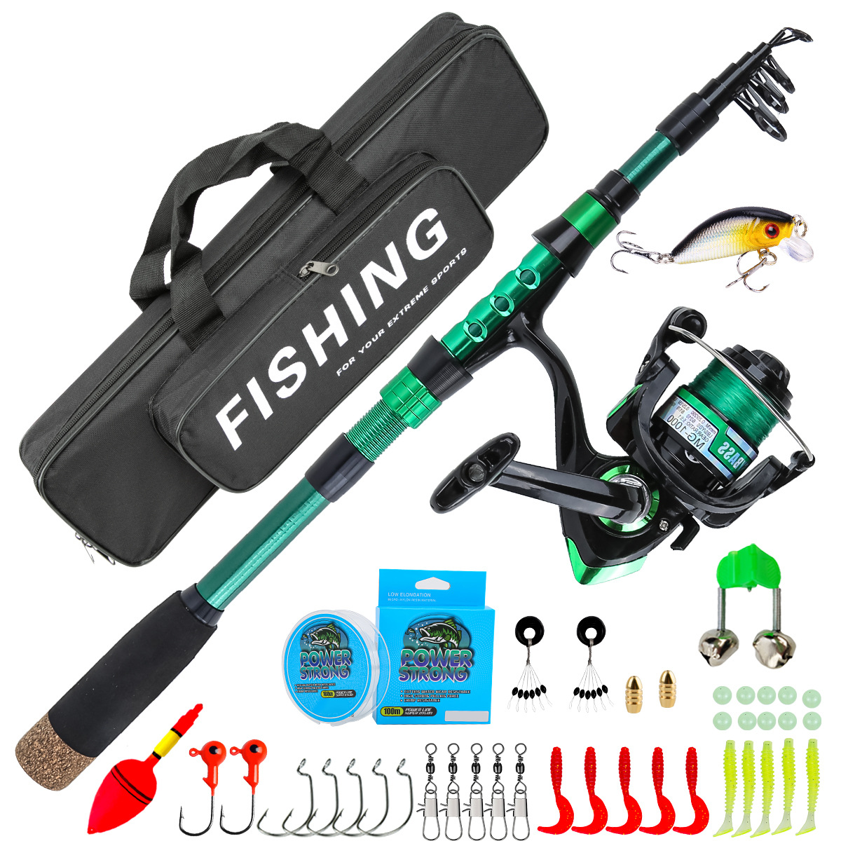 1,8 Meter Grüne Carbon-Telesko – Fishing Line Spooler Bewertung und Preis